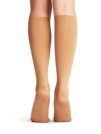 FALKE | Calcetines hasta la rodilla Seidenglatt 40 den marino | beige